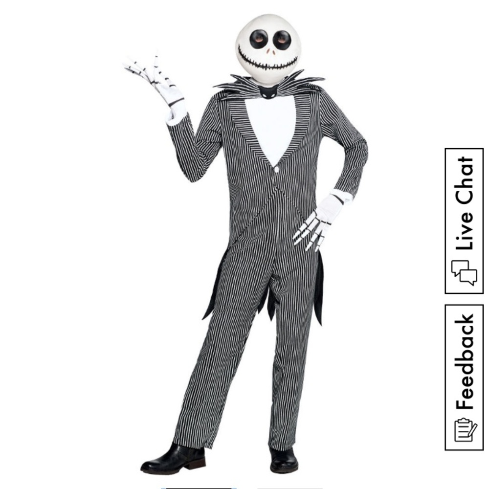 Adult Pinstripe Jack Skellington Costume